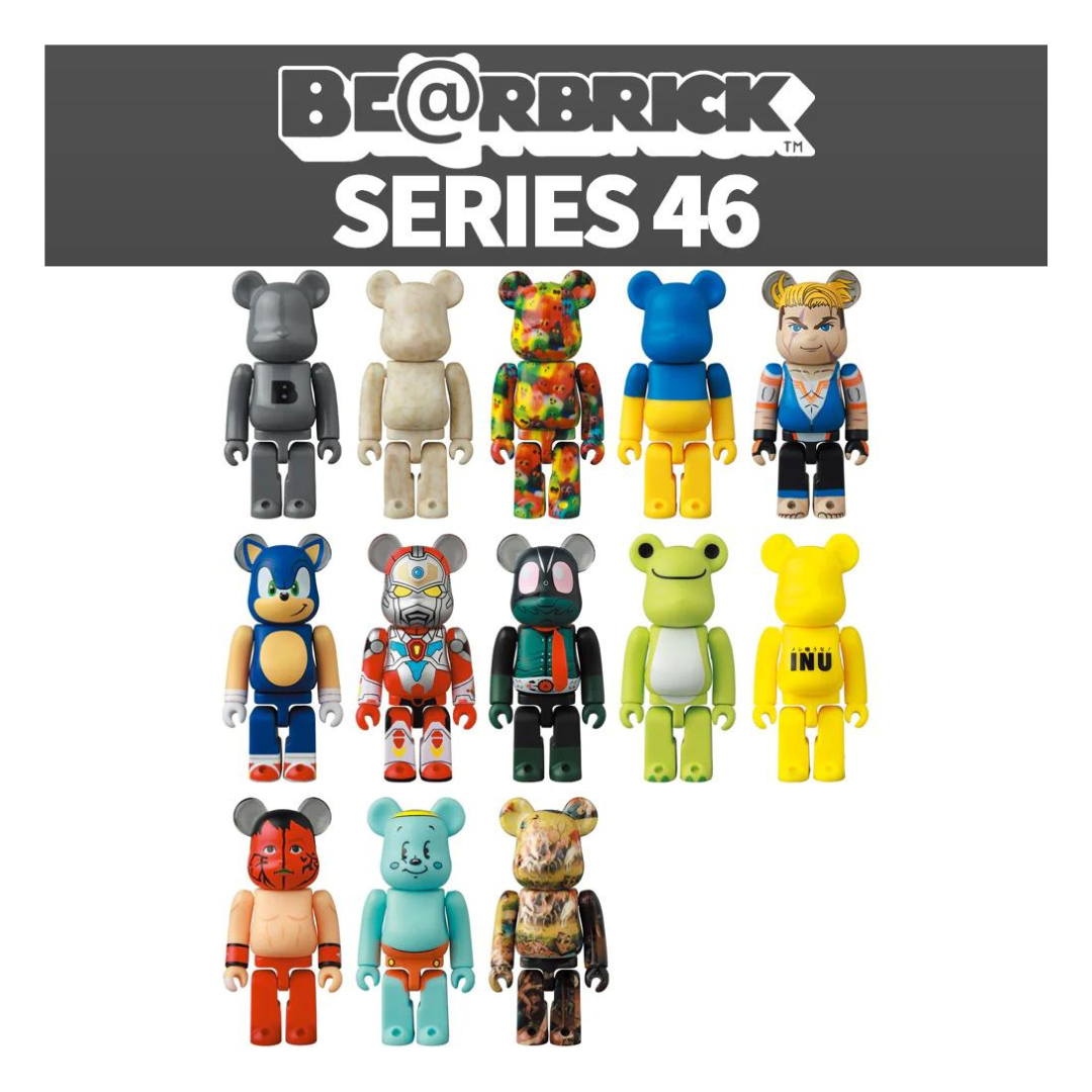 Bearbrick Series 44 Flame Pattern 100% (Opened Blind Box & Card