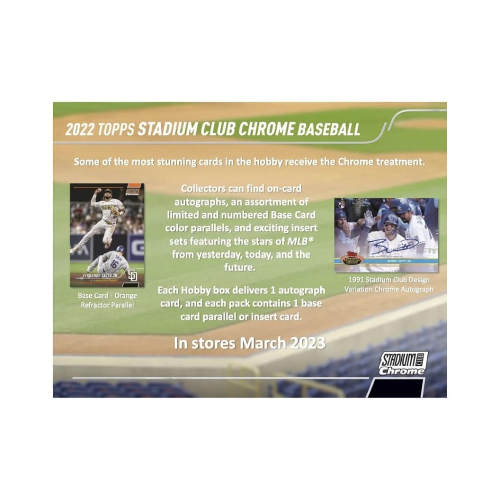 2022 Topps Stadium Club Chrome Baseball Hobby Box