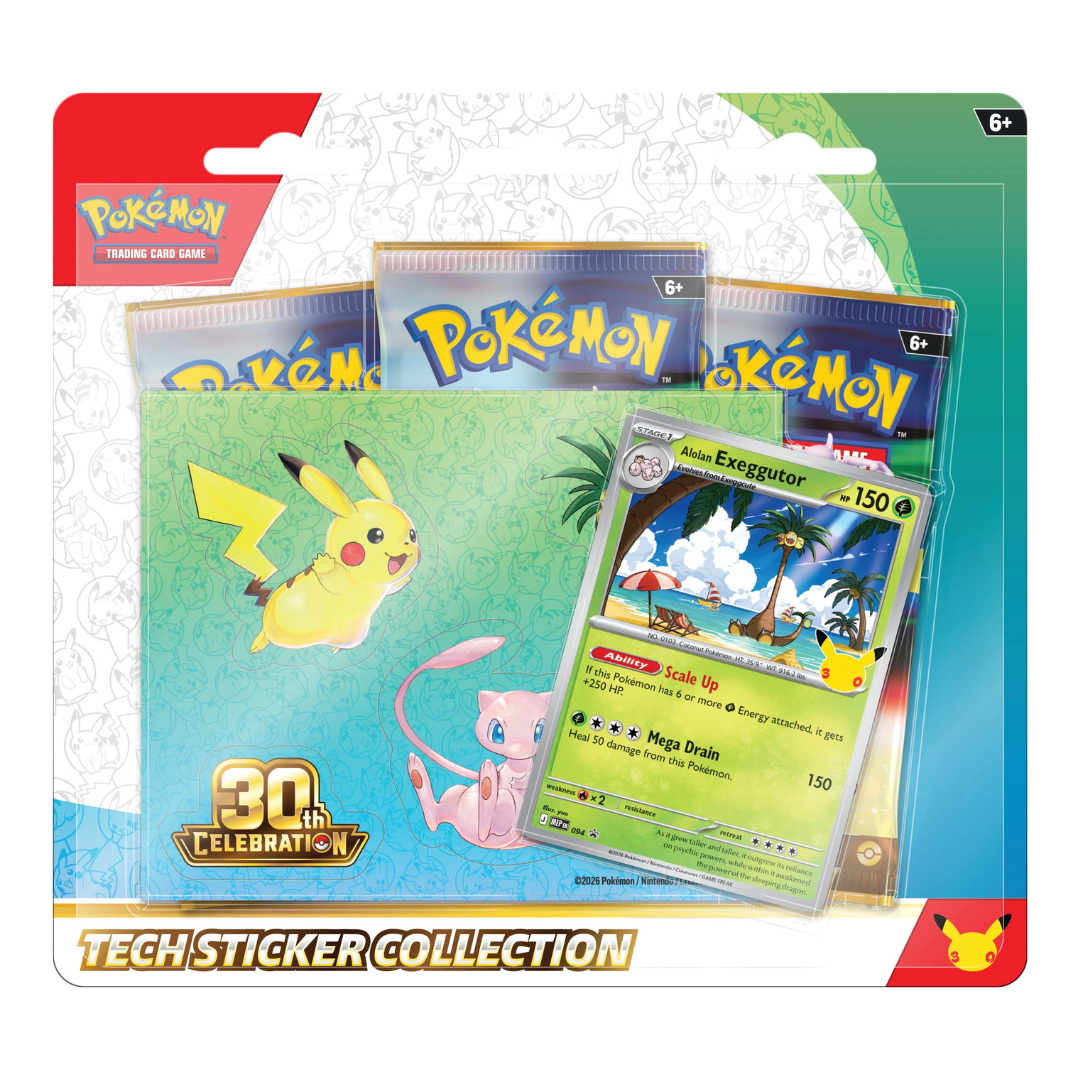 Pokemon 30th Celebration Tech Sticker Collection - Alolan Exeggutor