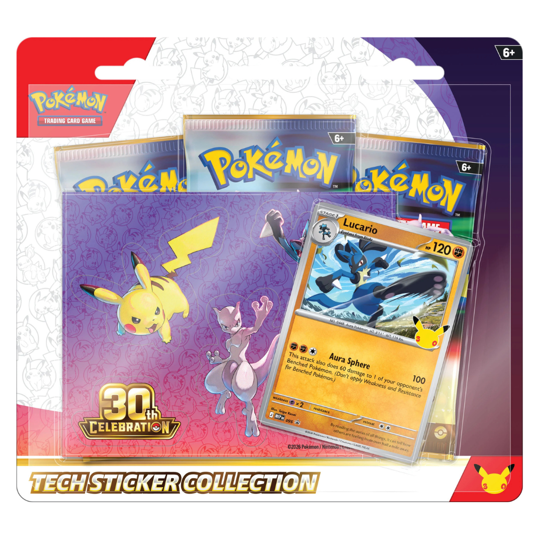 Pokemon 30th Celebration Tech Sticker Collection - Lucario