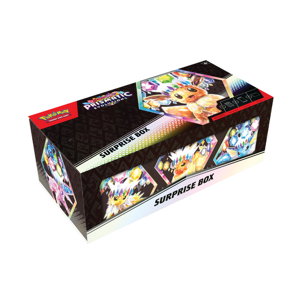 Pokemon Prismatic Evolutions Surprise Box – Hobbiesville