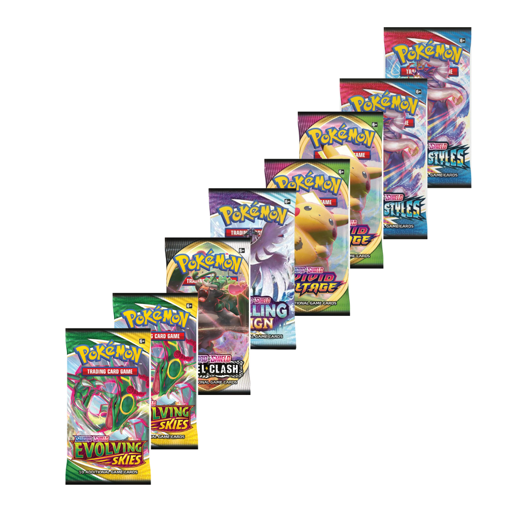 Pokemon Sword And Shield Pack Bundle (8 packs total) – Hobbiesville