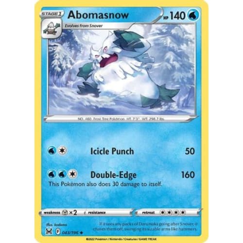 Abomasnow (043/196) Uncommon - Single