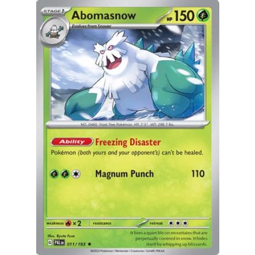 Abomasnow (11) Holo Rare Reverse Holofoil - Single