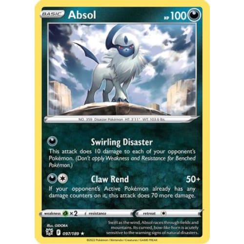 Absol (097/189) Holo Rare Reverse Holofoil - Single