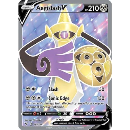 Aegislash V (177/185) Ultra Rare Holofoil - Single