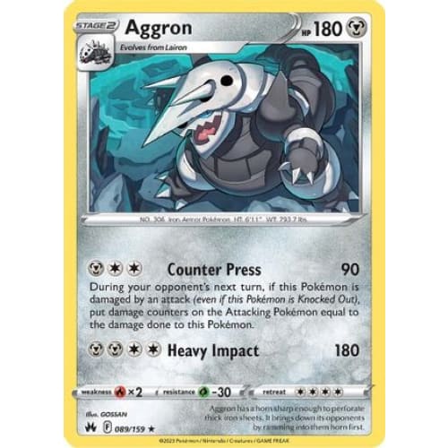 Aggron (089) Holo Rare Reverse Holofoil - Single