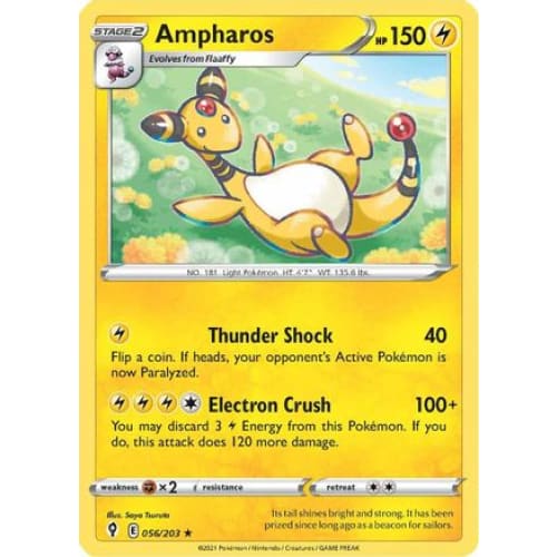 Ampharos (056/203) Rare Classic Reverse Holofoil - Single