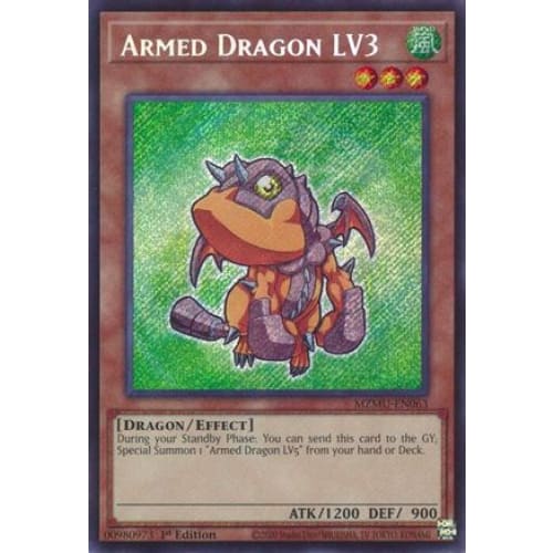 Armed Dragon LV3 - MZMU-EN063 Secret Rare 1st Edition