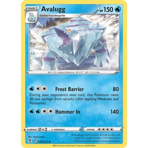 Avalugg (045/203) Uncommon Reverse Holofoil - Single