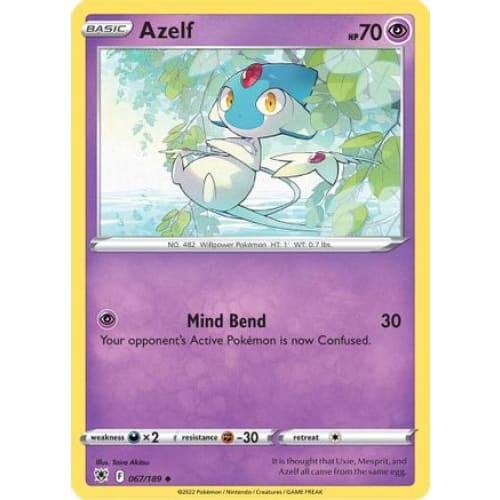 Azelf (067/189) Uncommon - Single