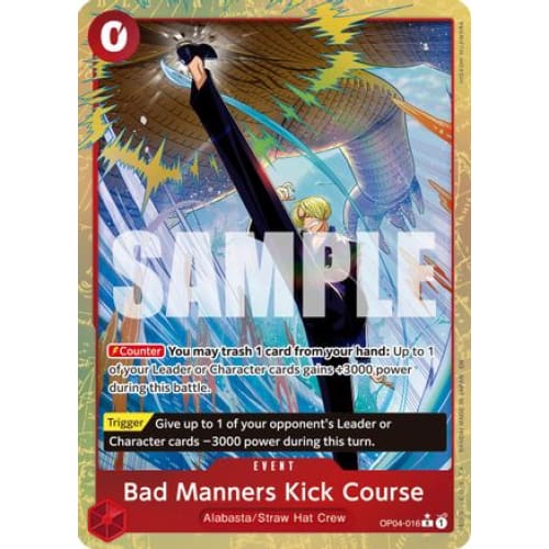 Bad Manners Kick Course (Alternate Art) OP04-016 R Premium