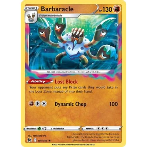 Barbaracle (107/196) Holo Rare Holofoil - Single