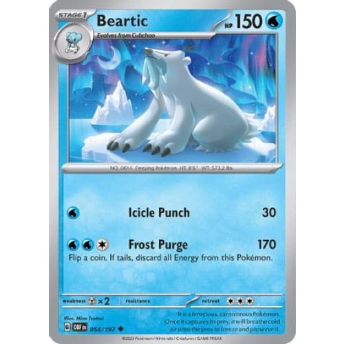 Beartic (054/197) Uncommon Reverse Holofoil - Single