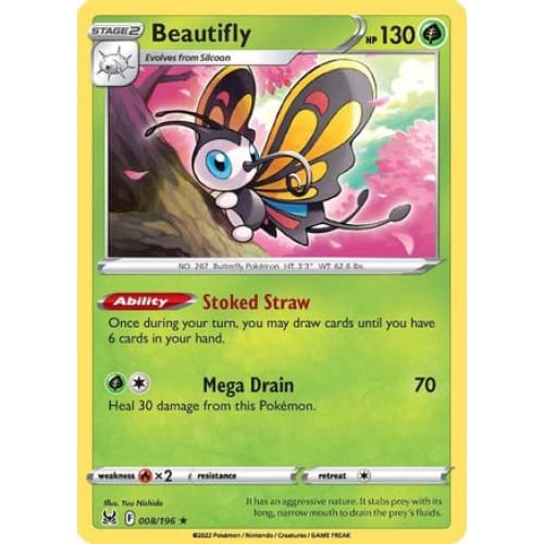Beautifly (008/196) Holo Rare Holofoil - Single