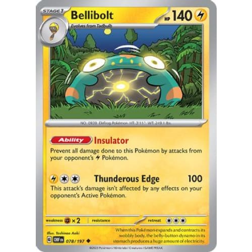 Bellibolt 078/197 (78) Uncommon Reverse Holofoil - Single