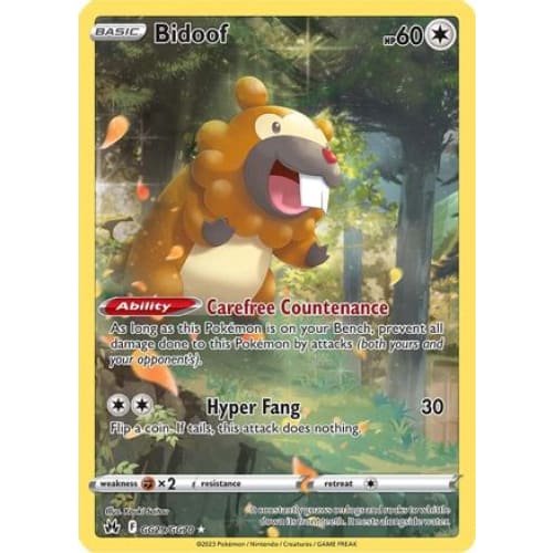Bidoof (GG29) Holo Rare Holofoil - Single