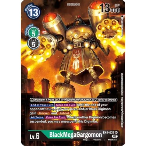 black digimon cards Blackmegagargomon (alternate Art) - Ex4-037