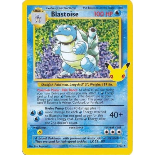 Blastoise (002/025) Rare Holofoil - Single