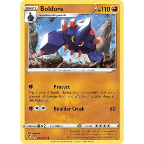 Boldore (087/203) Uncommon Reverse Holofoil - Single