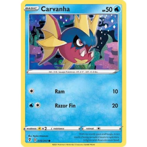 Carvanha (035/203) Common Reverse Holofoil - Single