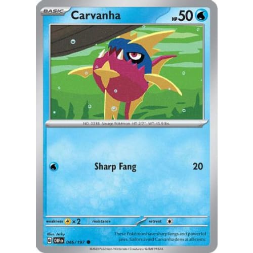 Carvanha (046/197) Common Reverse Holofoil - Single