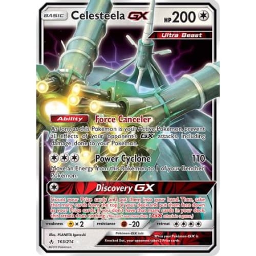 Celesteela-GX (163/214) Holo Rare Holofoil - Single