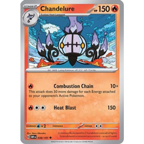 Chandelure (038/197) Uncommon Reverse Holofoil - Single
