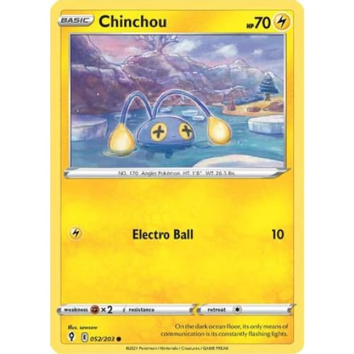 Chinchou (052/203) Common Reverse Holofoil - Single