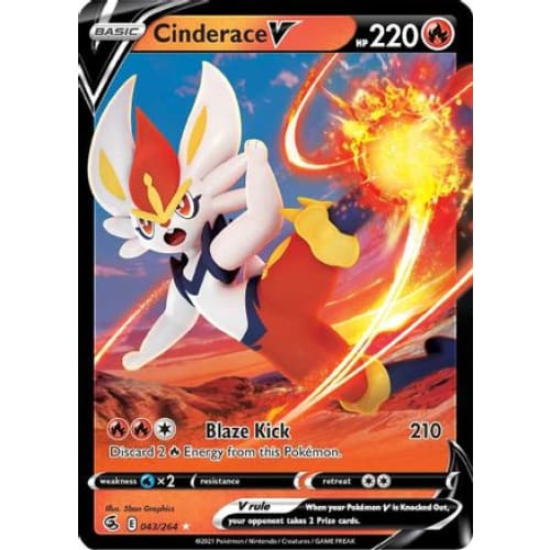 Cinderace V (043/264) Holo Rare Holofoil - Single