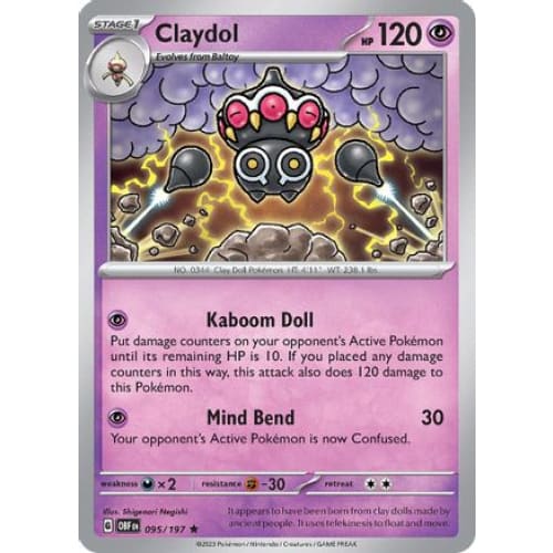 Claydol (095/197) Rare Classic Reverse Holofoil - Single