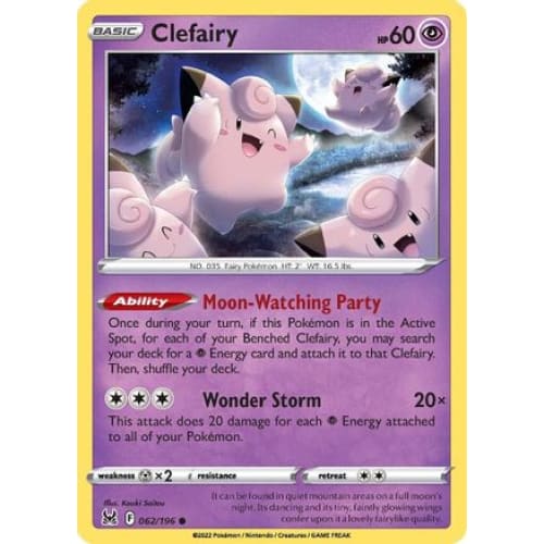 Clefairy (062/196) Common Reverse Holofoil - Single