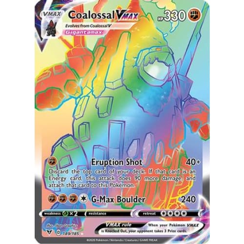 Coalossal VMAX (189/185) Holo Rare Holofoil - Single