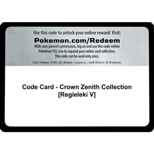 Code Card - Crown Zenith Collection [Regieleki V] ()