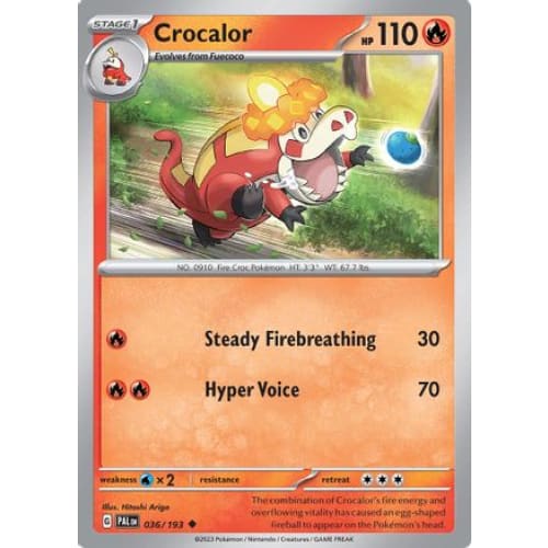 Crocalor - 036/193 (36) Uncommon Reverse Holofoil - Single