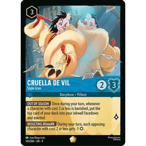 Cruella De Vil - Style Icon (143/204) - Fabled Cold Foil