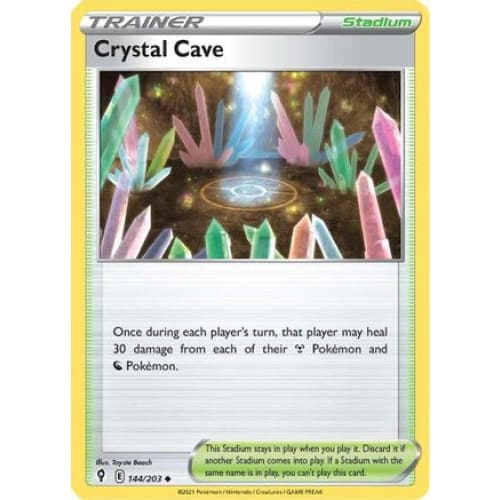 Crystal Cave (144/203) Uncommon Reverse Holofoil - Single