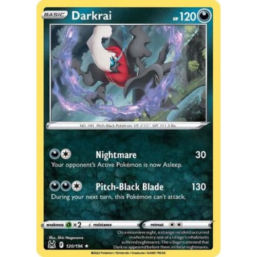 Darkrai (120/196) Holo Rare Reverse Holofoil - Single