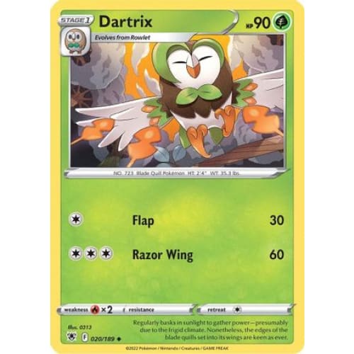 Dartrix (020/189) Uncommon Reverse Holofoil - Single