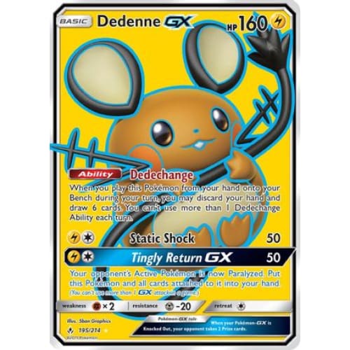 Dedenne-GX (195/214) Ultra Rare Holofoil - Single