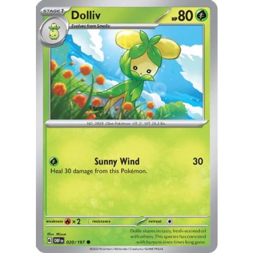 Dolliv (020/197) Common Reverse Holofoil - Single