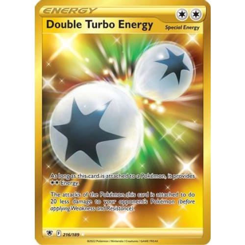 Double Turbo Energy (216/189) Secret Rare Holofoil - Single