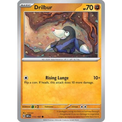 Drilbur (111) Common Reverse Holofoil - Single