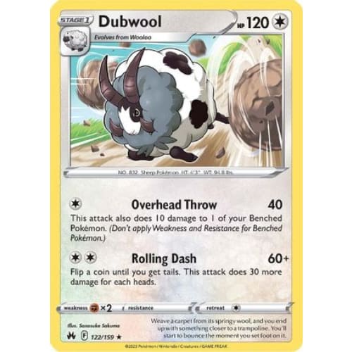 Dubwool (122) Rare Classic Reverse Holofoil - Single