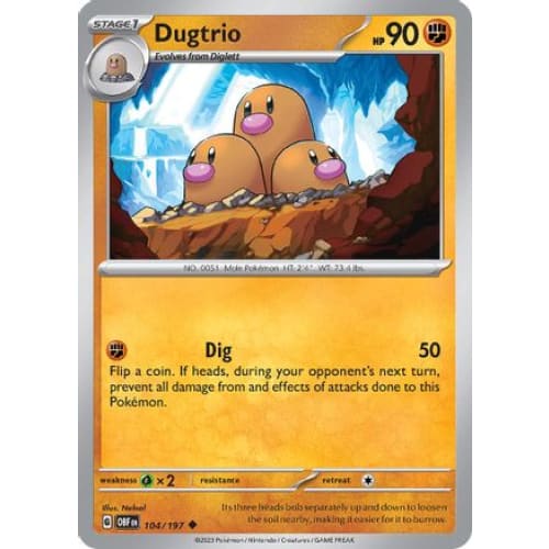 Dugtrio (104) Uncommon - Single