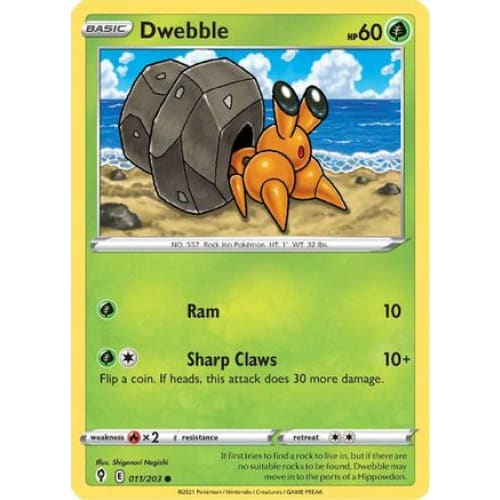 Dwebble (011/203) Common Reverse Holofoil - Single