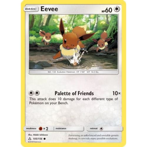 Eevee (105) Common Reverse Holofoil - Single