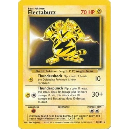 Electabuzz (020/102) Rare Classic Unlimited - Single