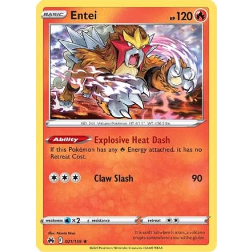 Entei (021) Holo Rare Holofoil - Single