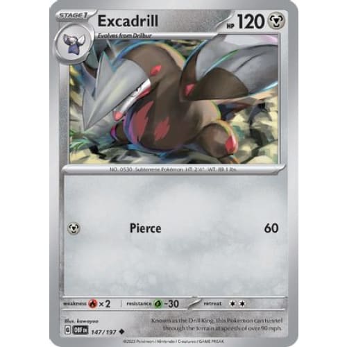 Excadrill (147/197) Uncommon Reverse Holofoil - Single
